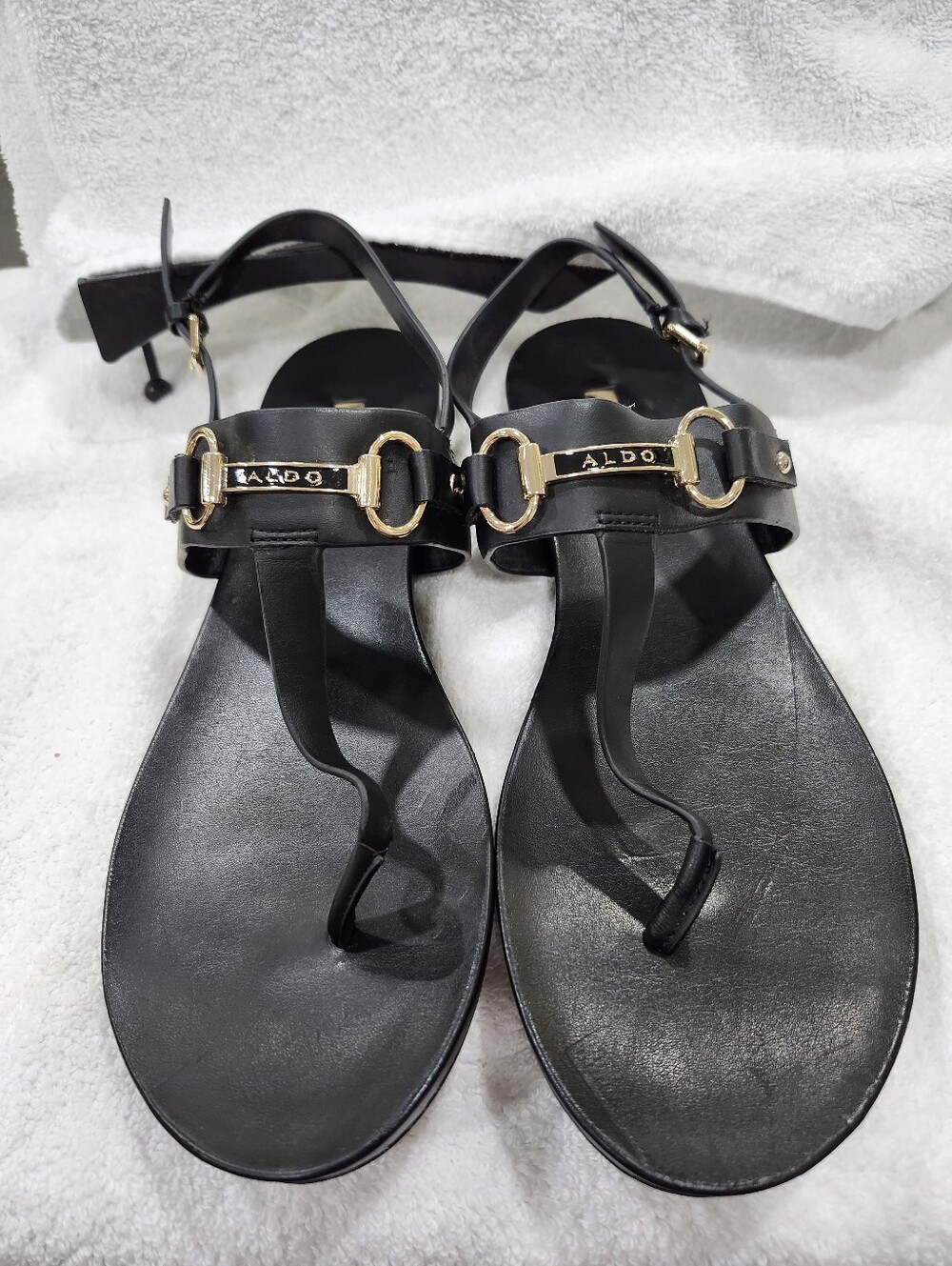 ALDO "Deveteriel" Women's Black Flat Sandals